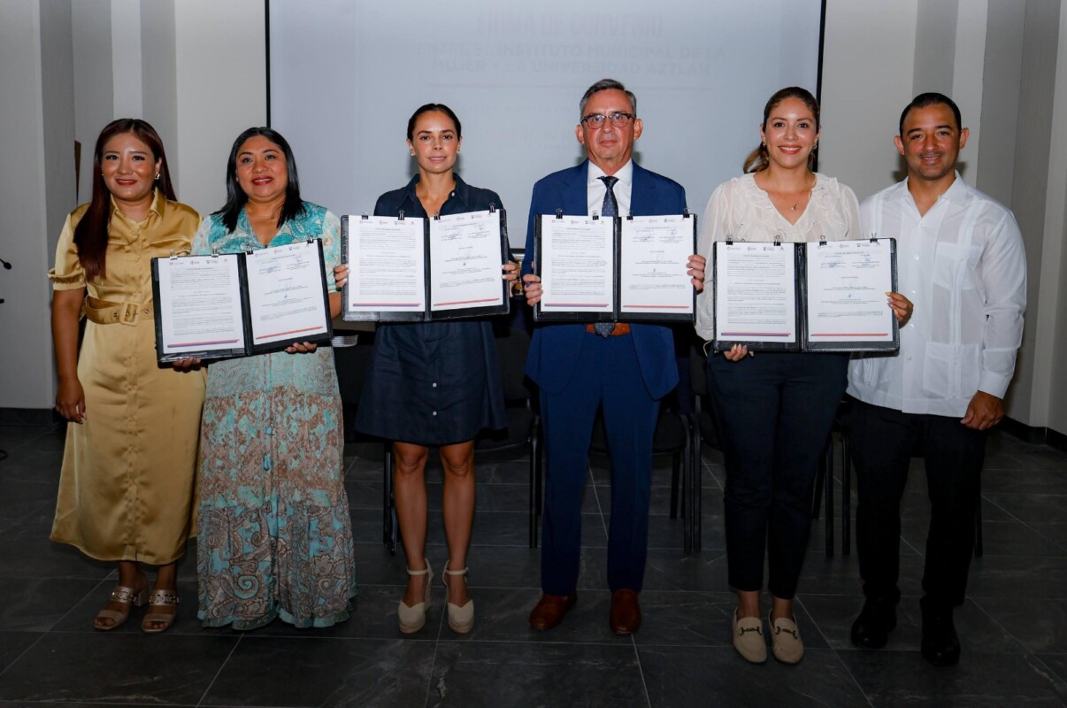 Firma la alcaldesa convenio con la Universidad Aztlán para ofrecer descuentos a las cancunenses adscritas al programa “Ellas Facturan”.