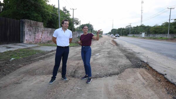 Avanza modernizacion del nodo vial en carretera libre a Mérida: Ana Paty Peralta