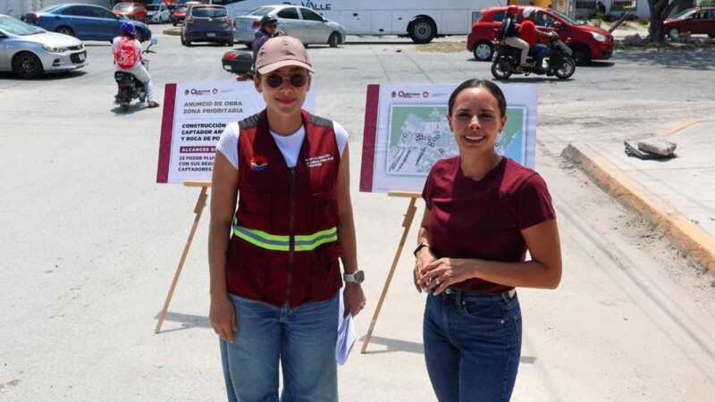 Ana Paty Peralta anuncia construcción de mas pozos pluviales en zonas prioritarias