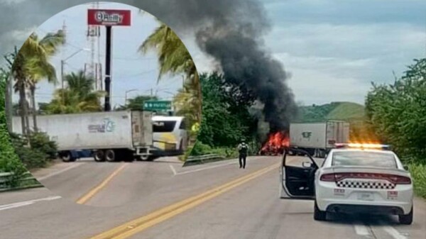 Se registran bloqueos y vehículos incendiados en Sinaloa tras enfrentamiento armado