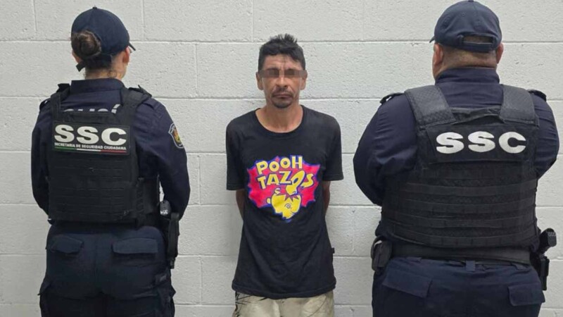 Detienen a sujeto con historial de robos en Cozumel por agredir a policías