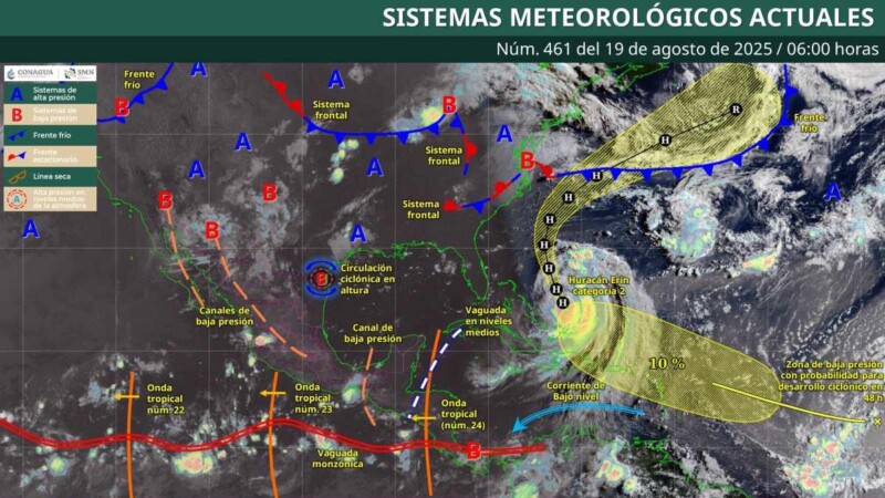 Pronóstico del clima en Quintana Roo para hoy martes 19 de agosto 2025
