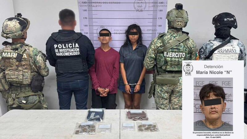 Operativos simultáneos en Cancún dejan tres detenidos y drogas aseguradas