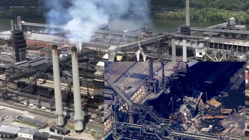 Explota planta acerera en Estados Unidos y muere un trabajador