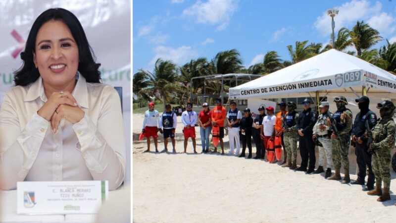 Continúan Protección Civil y Bomberos misión de mantener a Puerto Morelos como destino turístico seguro