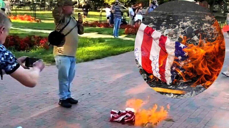 Protesta incendiaria frente a la Casa Blanca desafía nueva orden ejecutiva de Trump