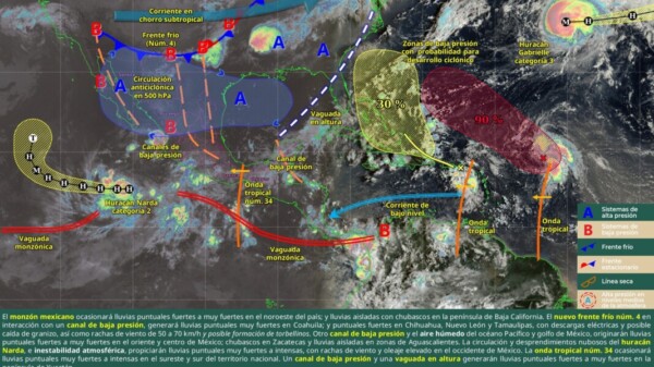 Pronóstico del clima en Quintana Roo para hoy miércoles 24 de septiembre 2025