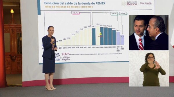 Arrastra Pemex “maldita deuda corrupta de Calderón y Peña”