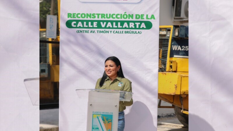 Pone en marcha Blanca Merari la reconstrucción de la calle Vallarta en Puerto Morelos