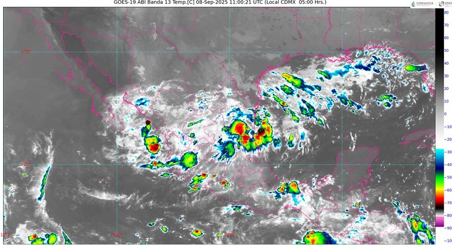 Pronóstico del clima en Quintana Roo para hoy lunes 8 de septiembre 2025; posibilidad de lluvias aisladas en zonas costeras de Quintana Roo.