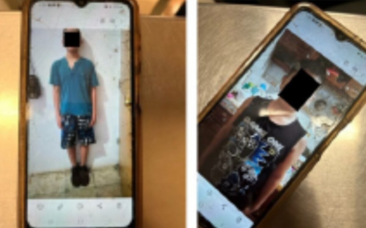 Fotos de niños localizadas por agentes en el teléfono de un acusado.