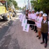 Da Blanca Merari banderazo al programa de reconstrucción de calle en Puerto Morelos