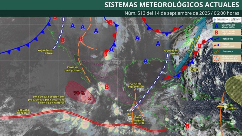 Pronóstico del clima en Quintana Roo para hoy domingo 14 de septiembre 2025