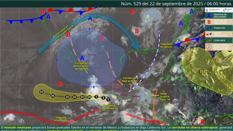 Pronóstico del clima en Quintana Roo para hoy lunes 22 de septiembre 2025