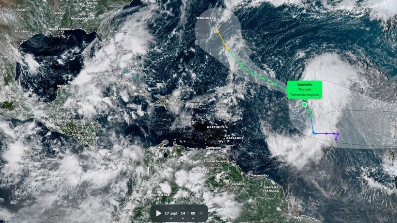 Clima: Se forma la tormenta “Gabrielle” en el Atlántico