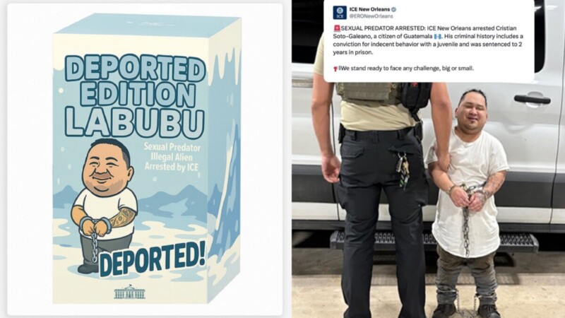 Casa Blanca se burla de migrante deportado con marca Labubu