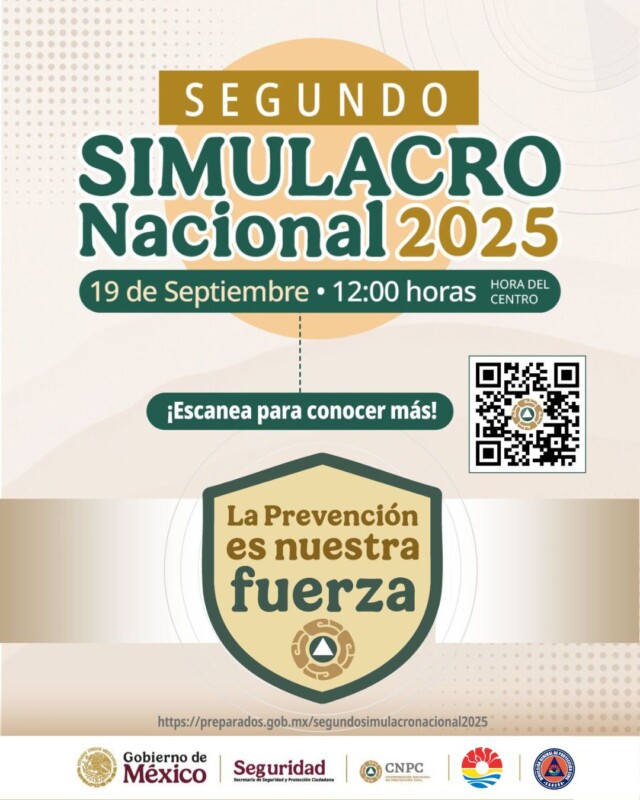 Bajo el lema: “La prevención es nuestra fuerza”, Quintana Roo participará en este importante simulacro.