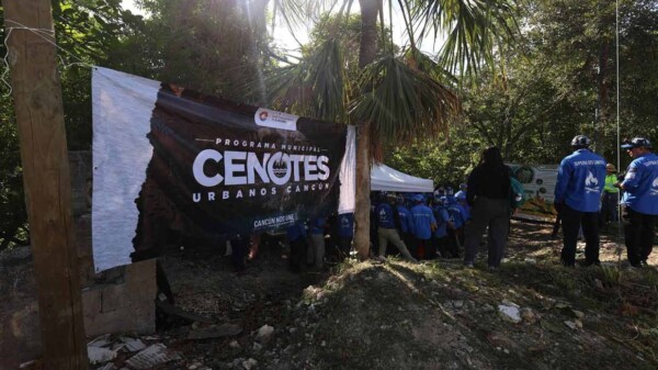 Junto a voluntarios, gobierno de BJ pone ejemplo de conservación de cenotes en Cancún