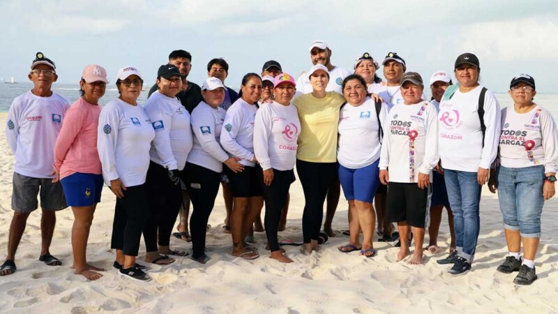 Gobierno de Isla Mujeres destaca por su eficiente estrategia contra el sargazo