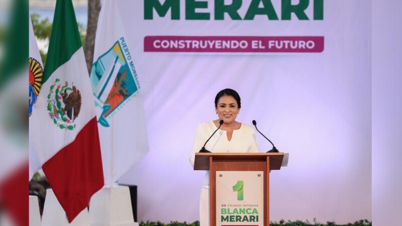 En Puerto Morelos la transformación avanza afirma Blanca Merari en su Primer Informe