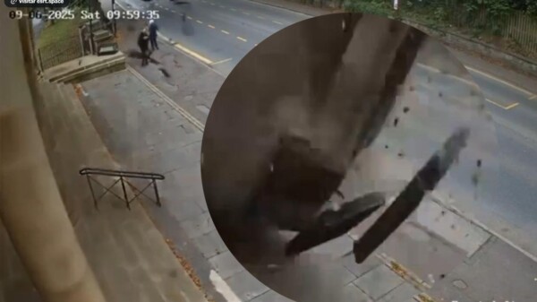 Peatones se salvan "de milagro" de ser aplastados por iglesia