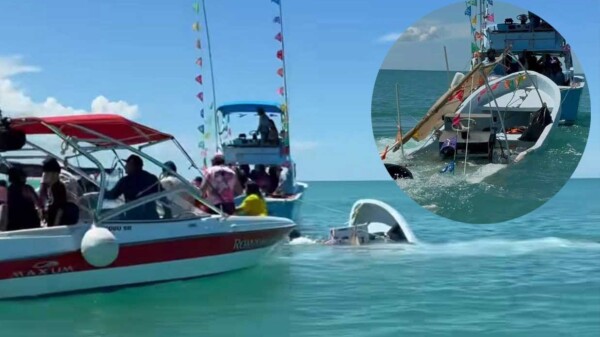 Se hunde embarcación menor durante regreso de procesión marítima en Isla Mujeres
