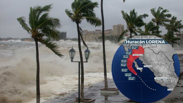El huracán “Lorena” se fortalece frente a costas mexicanas y genera alerta en Baja California Sur
