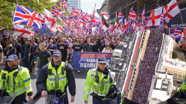 Marchan en Londres mas de cien mil personas contra migración musulmana