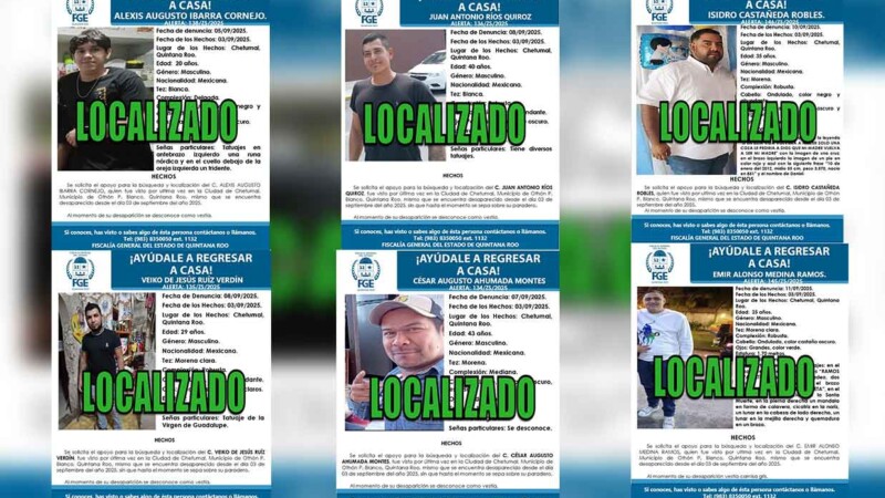 Localizan y liberan a seis nayaritas privados de su libertad en Chetumal