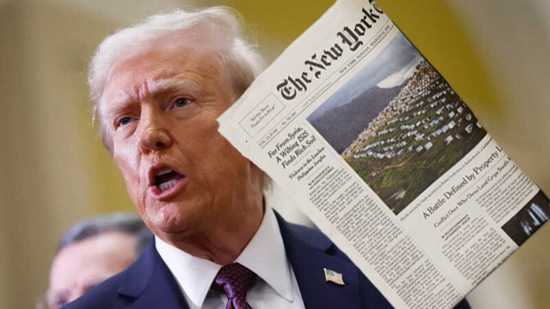 Juez da "periodicazo" legal a Trump y desecha demanda contra The New York Times 