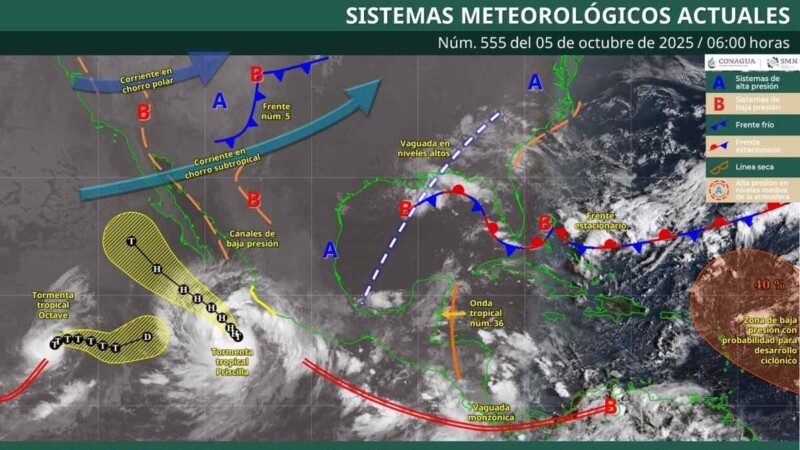 Pronóstico del clima en Quintana Roo para hoy domingo 5 de octubre 2025