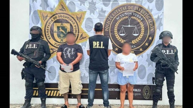 Detienen a pareja por intento de homicidio a un perito de la Fiscalía de Yucatán