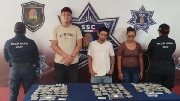 Capturan a trío de narcomenudistas en la Zona Hotelera de Cancún