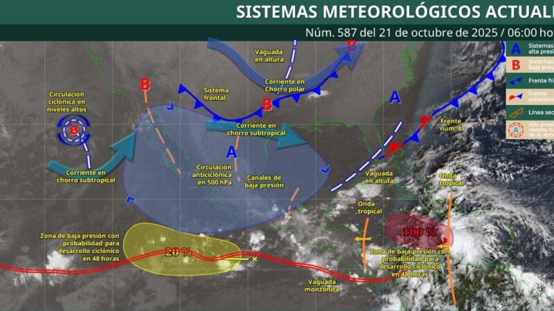 Pronóstico del clima en Quintana Roo para hoy martes 21 de octubre 2025