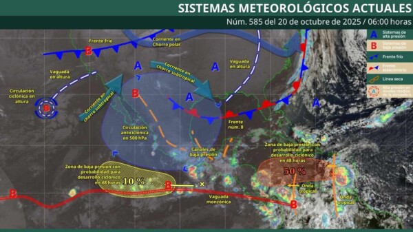 Pronóstico del clima en Quintana Roo para hoy lunes 20 de octubre 2025