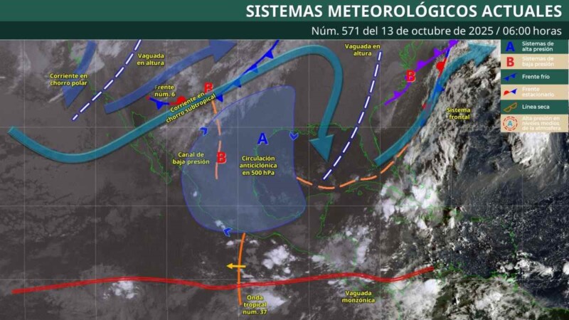 Pronóstico del clima en Quintana Roo para hoy lunes 13 de octubre 2025