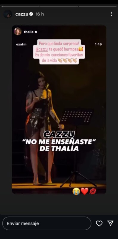 Cazzu sorprende al público mexicano con tributo a Thalía en su concierto