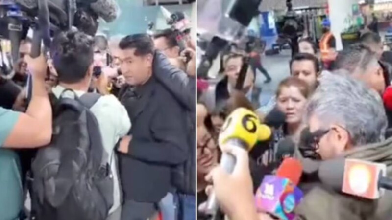 Eugenio Derbez vive momentos difíciles con la prensa durante su llegada al aeropuerto