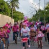 Isla Mujeres promueve la prevención del cáncer de mama con la Rodada Rosa en Zona Continental
