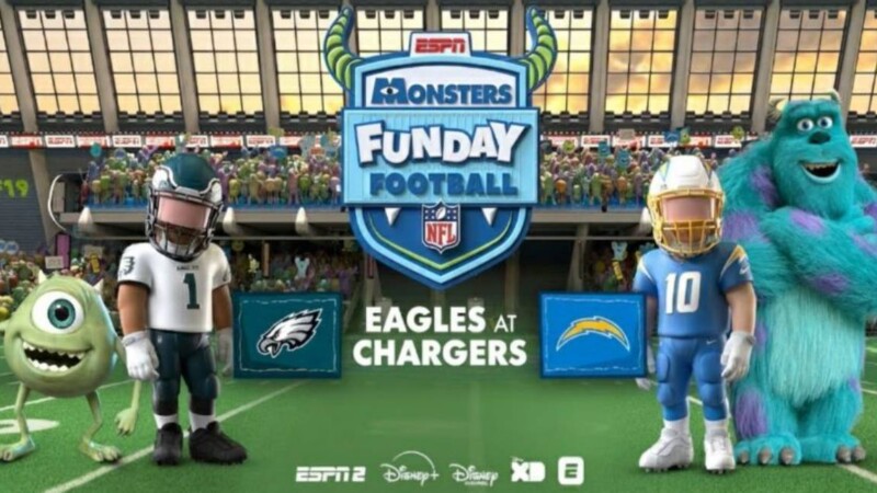 Monsters Inc y la NFL se unen para un Monday Night Football animado