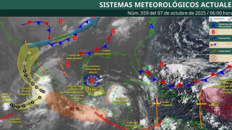 Pronóstico del clima en Quintana Roo para hoy martes 7 de octubre 2025