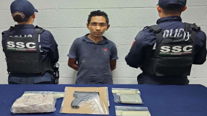 Detienen en Cozumel a sujeto por robo a mano armada