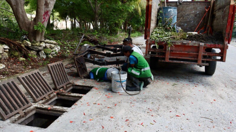Continúa mantenimiento de la red de drenaje pluvial ante la temporada de lluvias