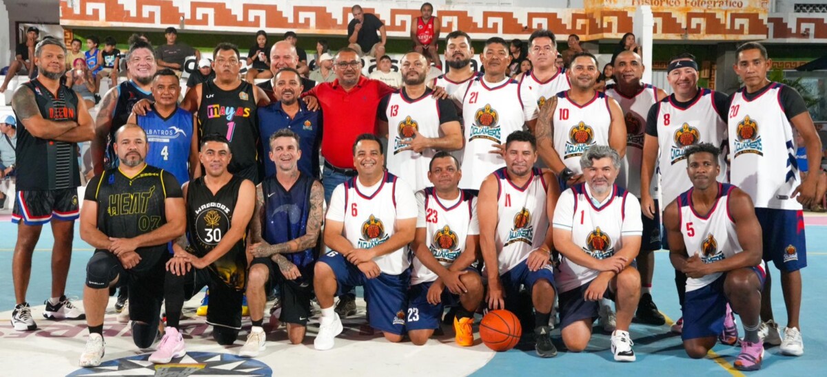 Caguameros de Isla Mujeres triunfan en el arranque de la Liga Maya de Basquetbol 40 y Más