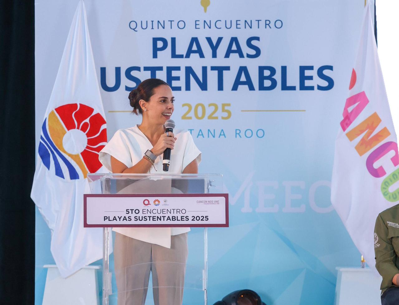 Cancún referente nacional en playas limpias y sustentables: Ana Paty Peralta; el destino recibe como anfitrión la entrega 25 distintivos Playa Platino y Playa Limpia y Sustentable.