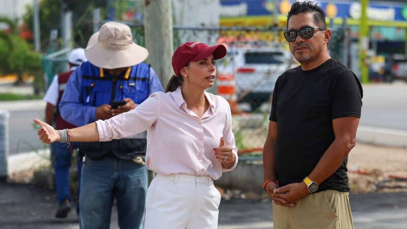 Ana Paty Peralta constata avances en obra de avenida Huayacan y 135