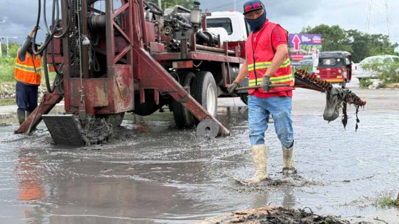 Intensifica gobierno de BJ labores preventivas en calles y avenidas para evitar encharcamientos