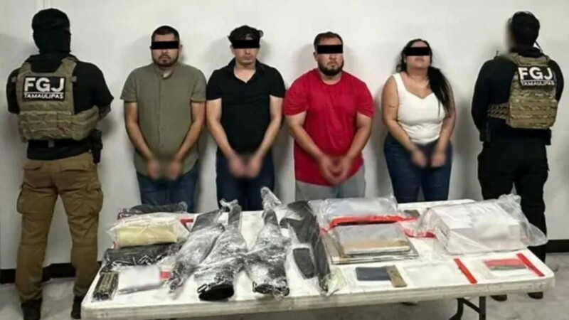 Desarticulan en Tamaulipas presunta célula del Cártel del Golfo 