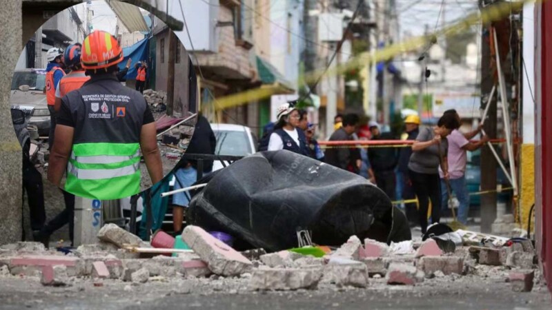 Explosión por fuga de gas deja un herido y severos daños en vivienda de CDMX