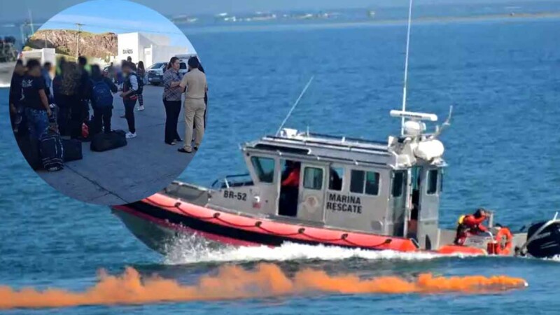 Rescata Semar en embarcación en altamar a 27 menores y un joven 